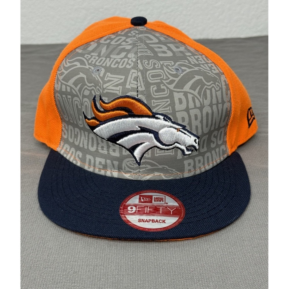 Denver Broncos New Era 9FIFTY Snapback‎ Hat NFL Vintage Collection Orange Gray